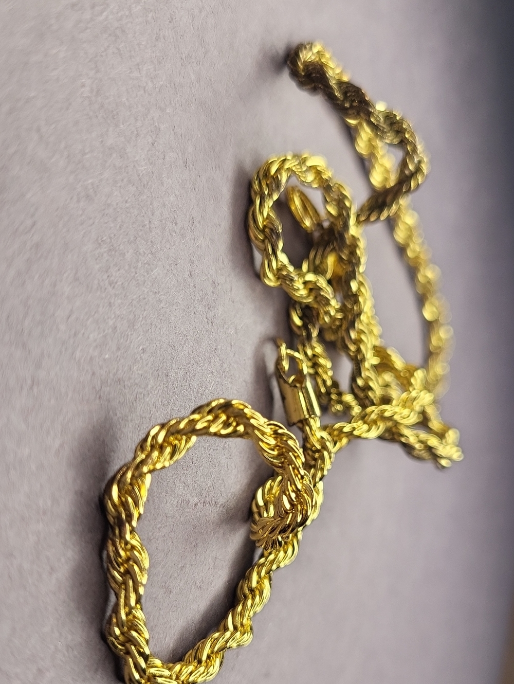 Gold Rope Chain Necklace - Picture 2 of 3